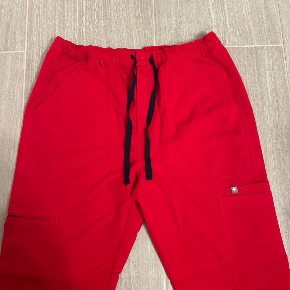 Figs Men's Red Cairo Cargo Pants